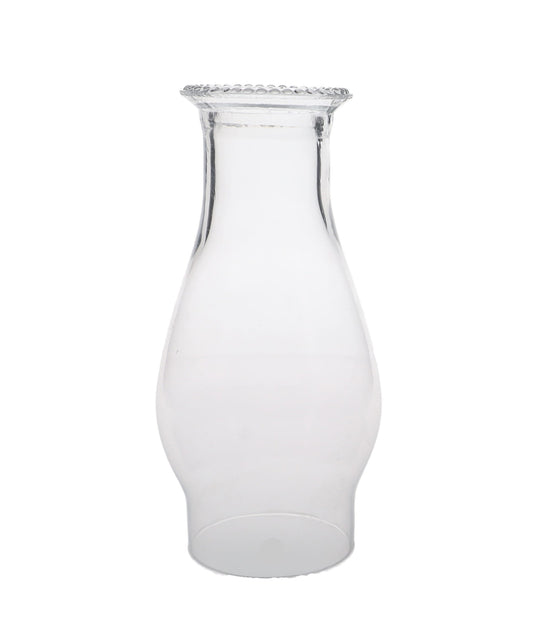 3" Fitter, 8-1/4" Tall Clear Beaded-Top Glass Lamp Chimney (57936C)