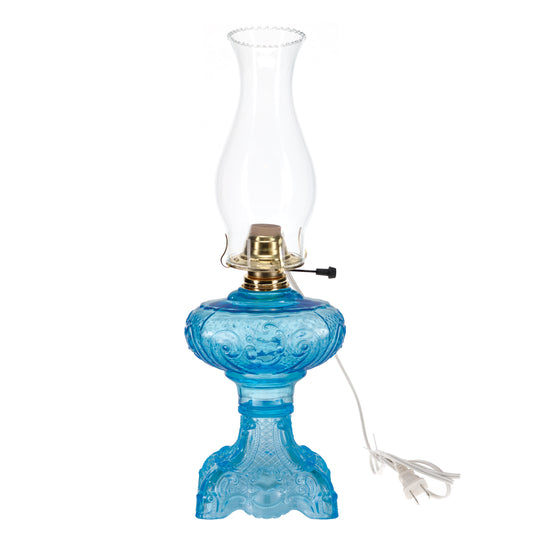 20" Tall Electric Princess Feather Oil Lamps Complete with Electric Burner and Chimney (67500E)