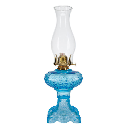 20" Tall Princess Feather Oil Lamps Complete with Burner and Chimney (67500K)