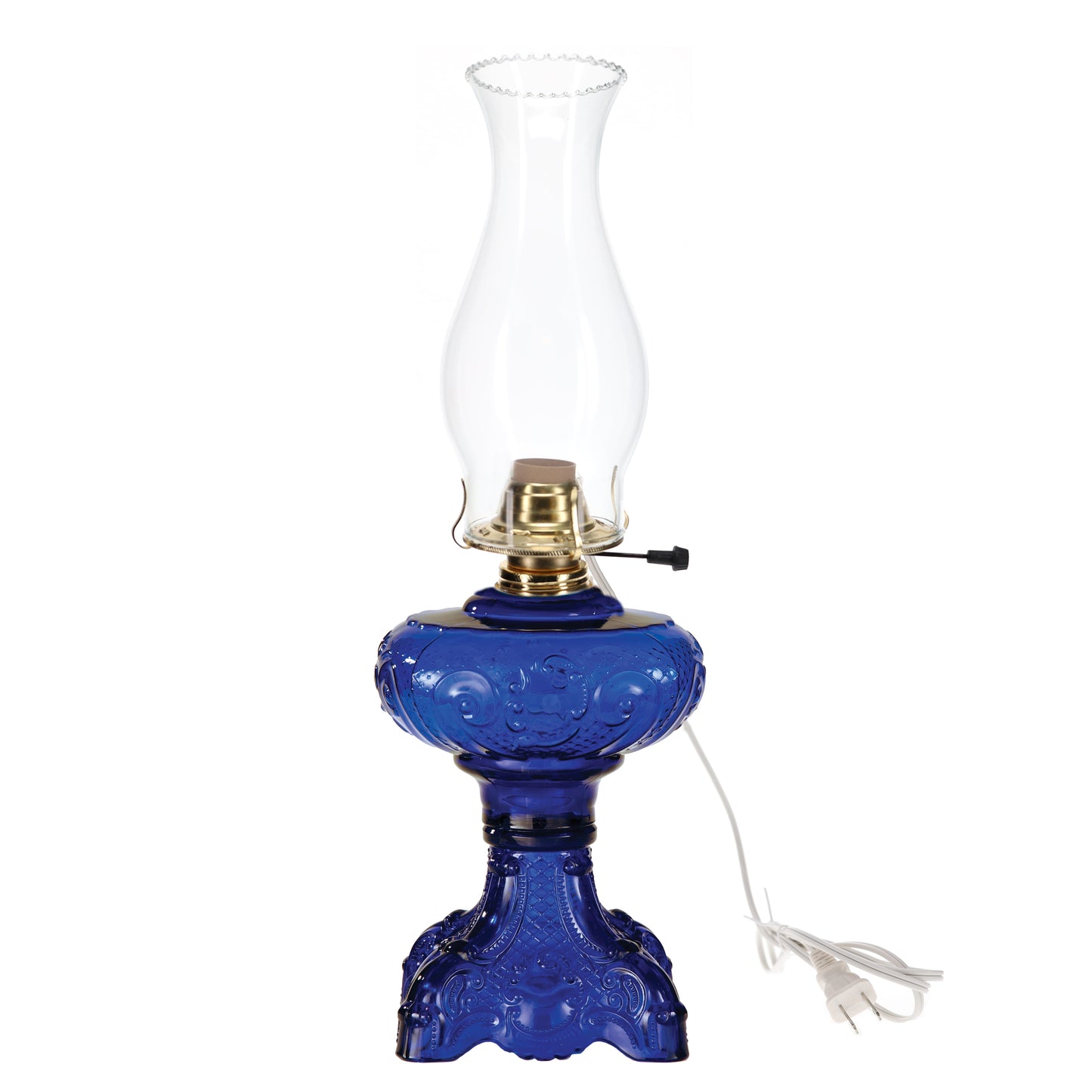 20" Tall Electric Princess Feather Oil Lamps Complete with Electric Burner and Chimney (67500E)