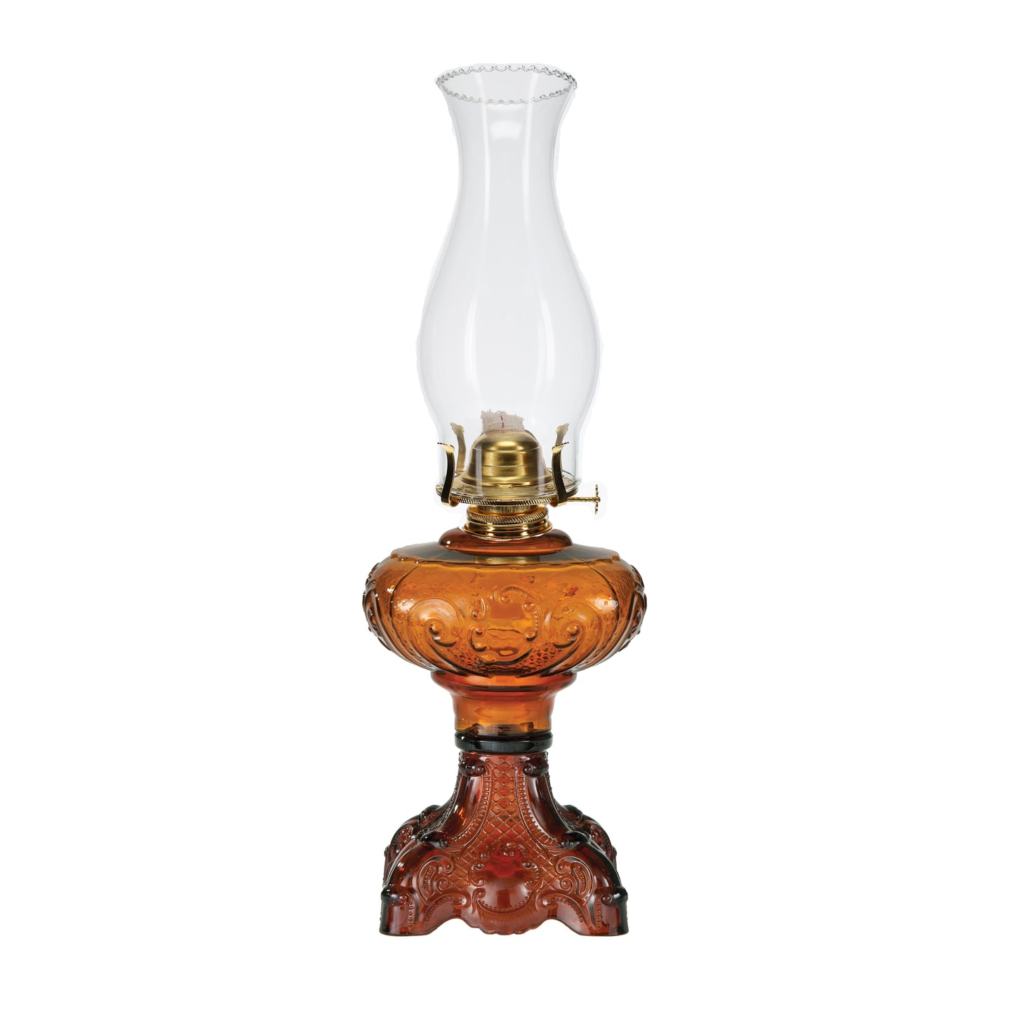 20" Tall Princess Feather Oil Lamps Complete with Burner and Chimney (67500K)