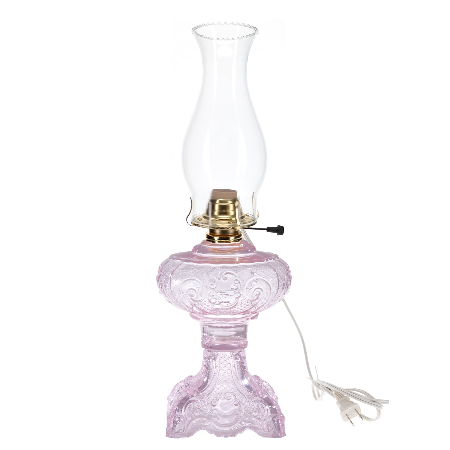 20" Tall Electric Princess Feather Oil Lamps Complete with Electric Burner and Chimney (67500E)