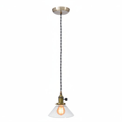 Pendant with Antique Brass Hardware, 2-1/4" Fitter, Adjustable Length (69141A)