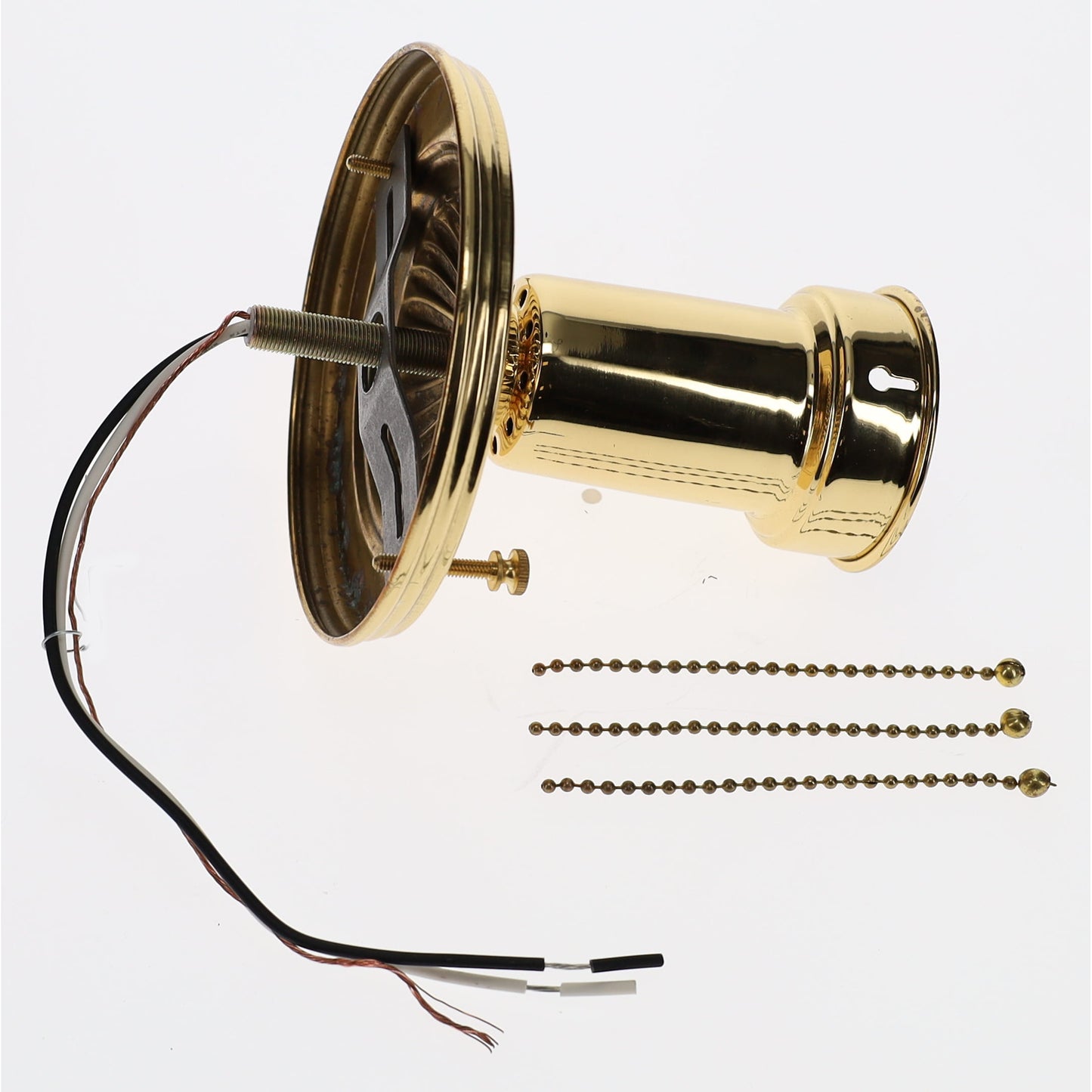 Choice of Finish Brass Bead Chain Fixture Hardware Set (69510)