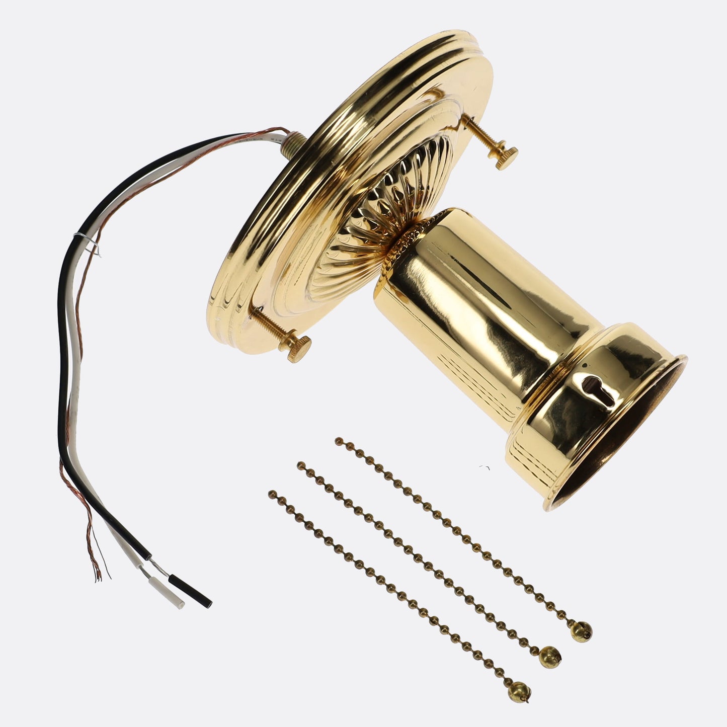 Choice of Finish Brass Bead Chain Fixture Hardware Set (69510)