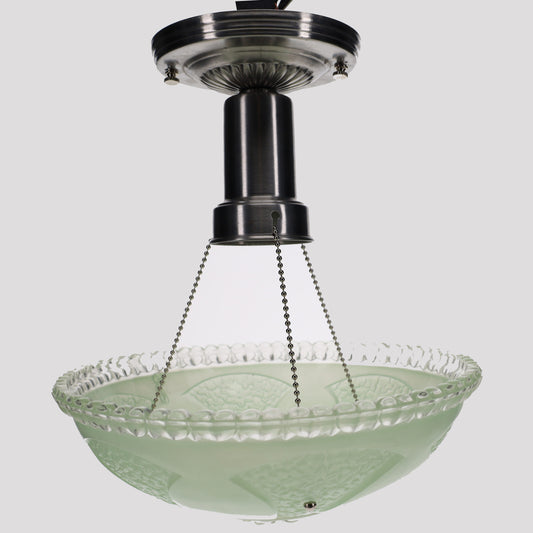 Steel Bead Chain Fixture Hardware Set for 3 Hole Plate Style Glass Shades (69510S)