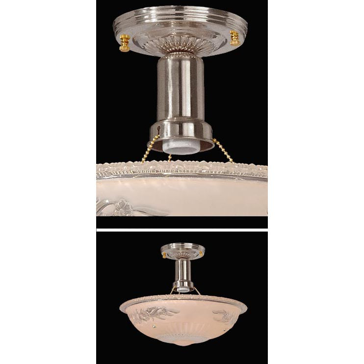 Steel Bead Chain Fixture Hardware Set for 3 Hole Plate Style Glass Shades (69510S)