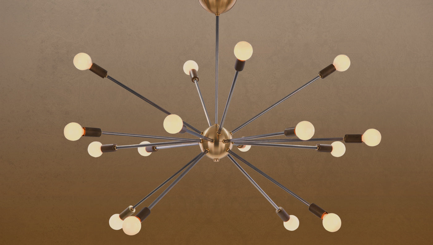 Image of modern style chandelier from Antique Lamp Supply.
