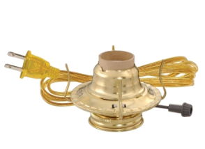 #2 Brass Plated Electric Burner, Choice of Cord Color & Switch (30204)
