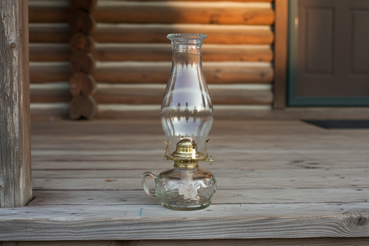 Clear United Hearts Finger Lamp with Brass Plated Hardware (67470CB)