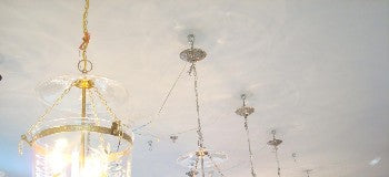 Image of vintage chandeliers.
