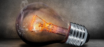 Image of burnt light bulb.