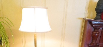 Image of lamp shade in living room.