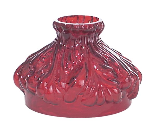 Miniature Kerosene Ruby Glass Shade, 4 inch fitter