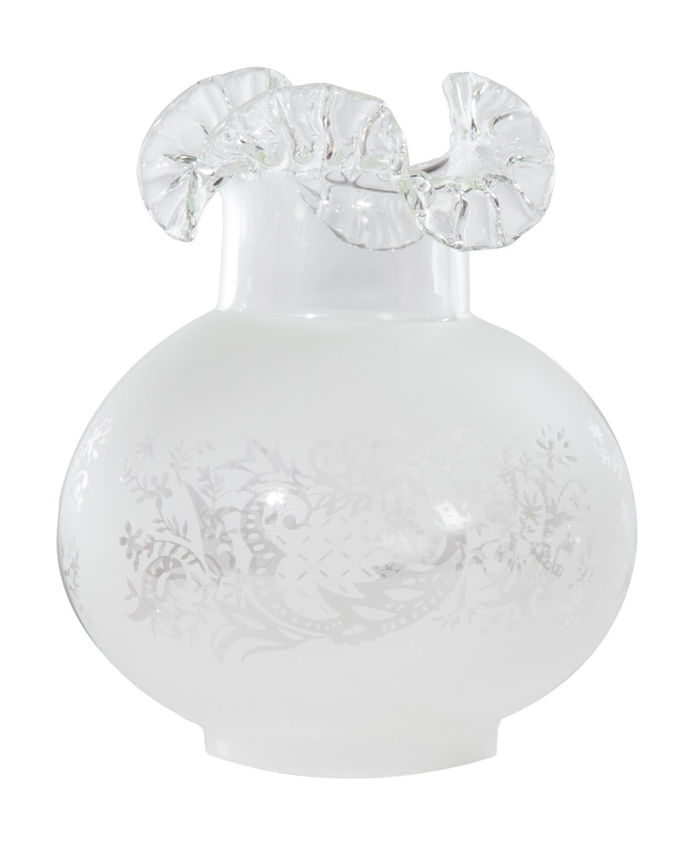 9 1/4 inch tall Victorian Etched Filigree Gas Table Lamp Shade, 4 inch ...