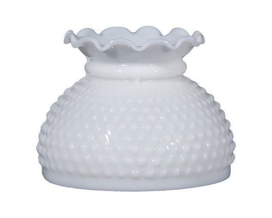 Opal Glass Hobnail Shade, 6 inch fitter