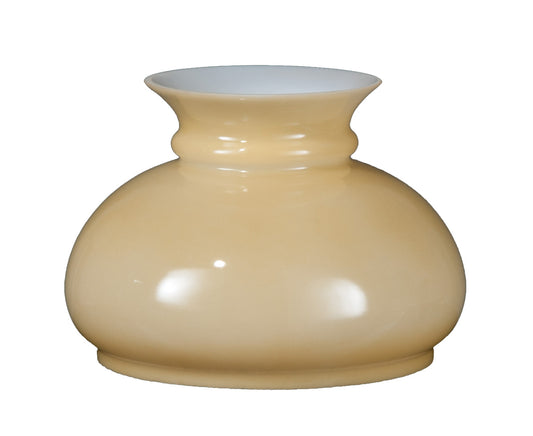 Opal Glass Shade, Buff Nu-Gold Background, 7 inch fitter