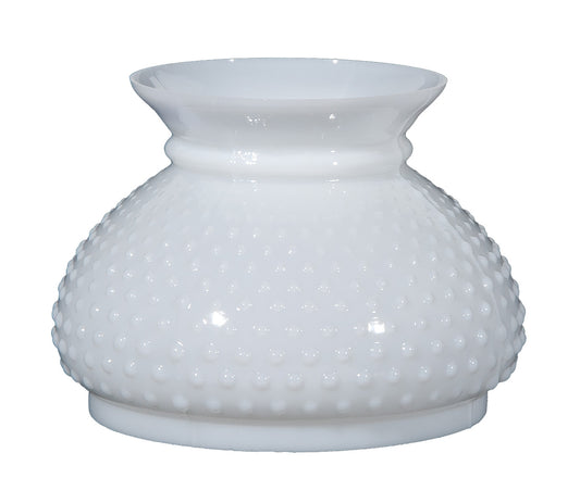 Opal Glass Hobnail Shade - Plain Top, 7 inch fitter