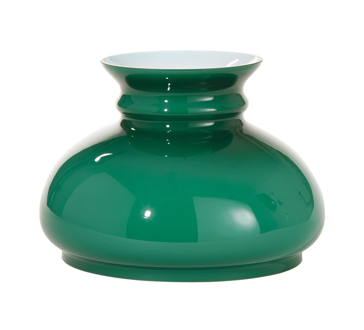 Cased Green Glass Shade, 7 inch fitter