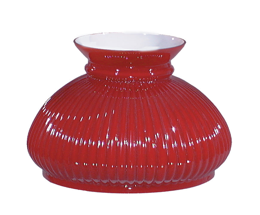 Cased Red Rib Shade, 7 inch fitter