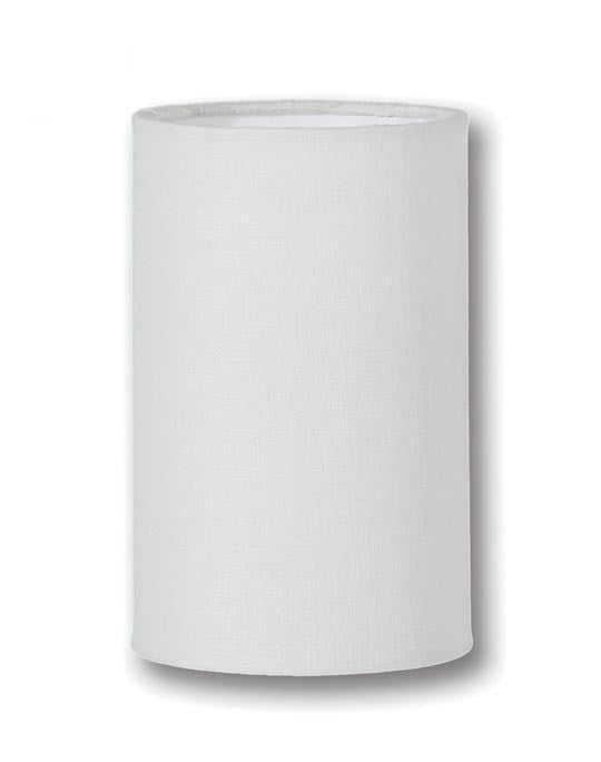 Cylinder style Chandelier Hardback Shade, 4(T) x 4(B) x 6.5(H), Off-White Linen