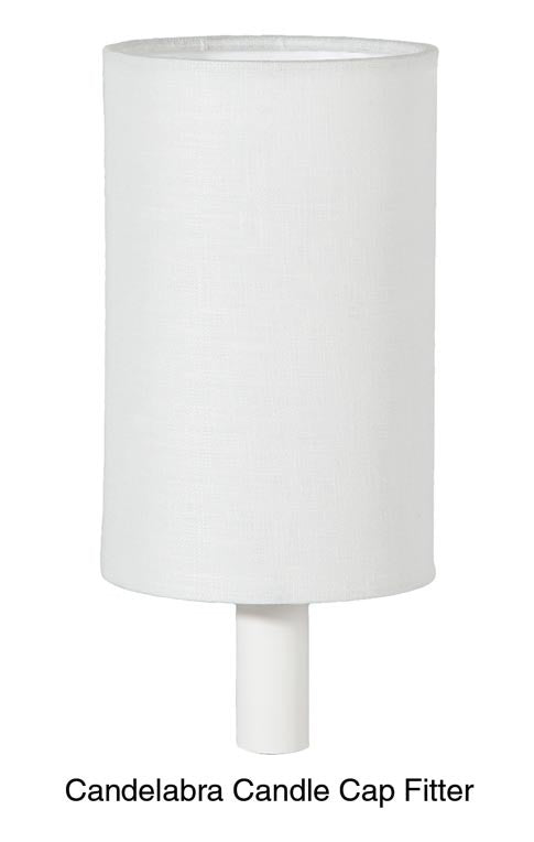 Cylinder style Chandelier Hardback Shade, 4(T) x 4(B) x 6.5(H), Off-White Linen