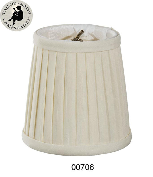  Pleated Mini Deep Drum Shade- Tissue Shantung