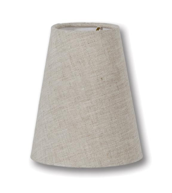 Chandelier Shade, Tapered Deep Empire, 3(T) x 5(B) x 6(H), Natural Linen