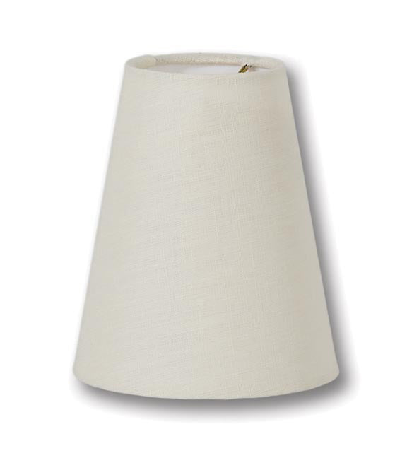 Chandelier Shade, Tapered Deep Empire, 3(T) x 5(B) x 6(H), Eggshell Color Linen