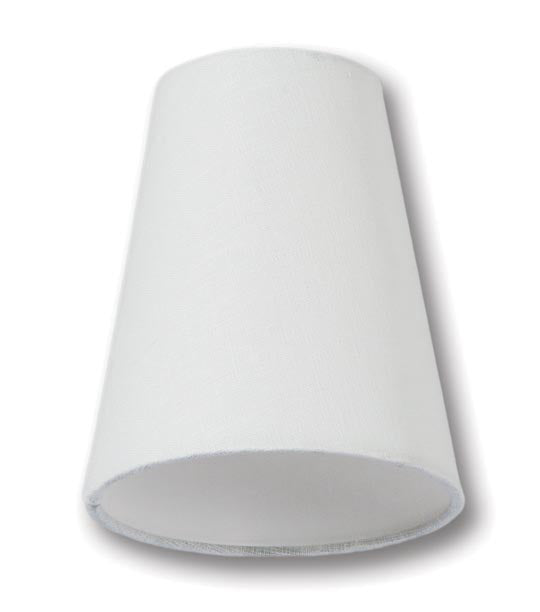 Chandelier Shade, Tapered Deep Empire, 3(T) x 5(B) x 6(H), Off White Linen