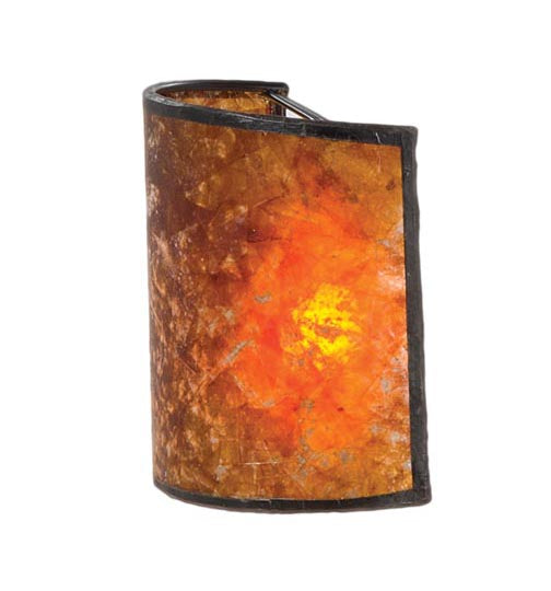 Antique Amber, 4.25 x 2.25(T), 4.25 x 2.25(B), 4.5(H), Mica Shield Style Chandelier or Sconce Lamp Shade