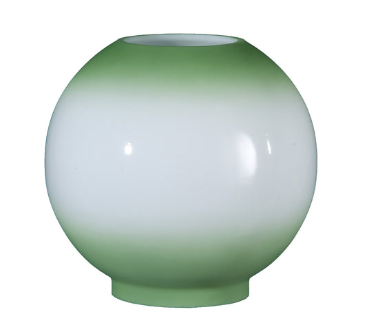 8 inch Opal Glass Ball Shade, Antique Green Tint, 4 inch fitter