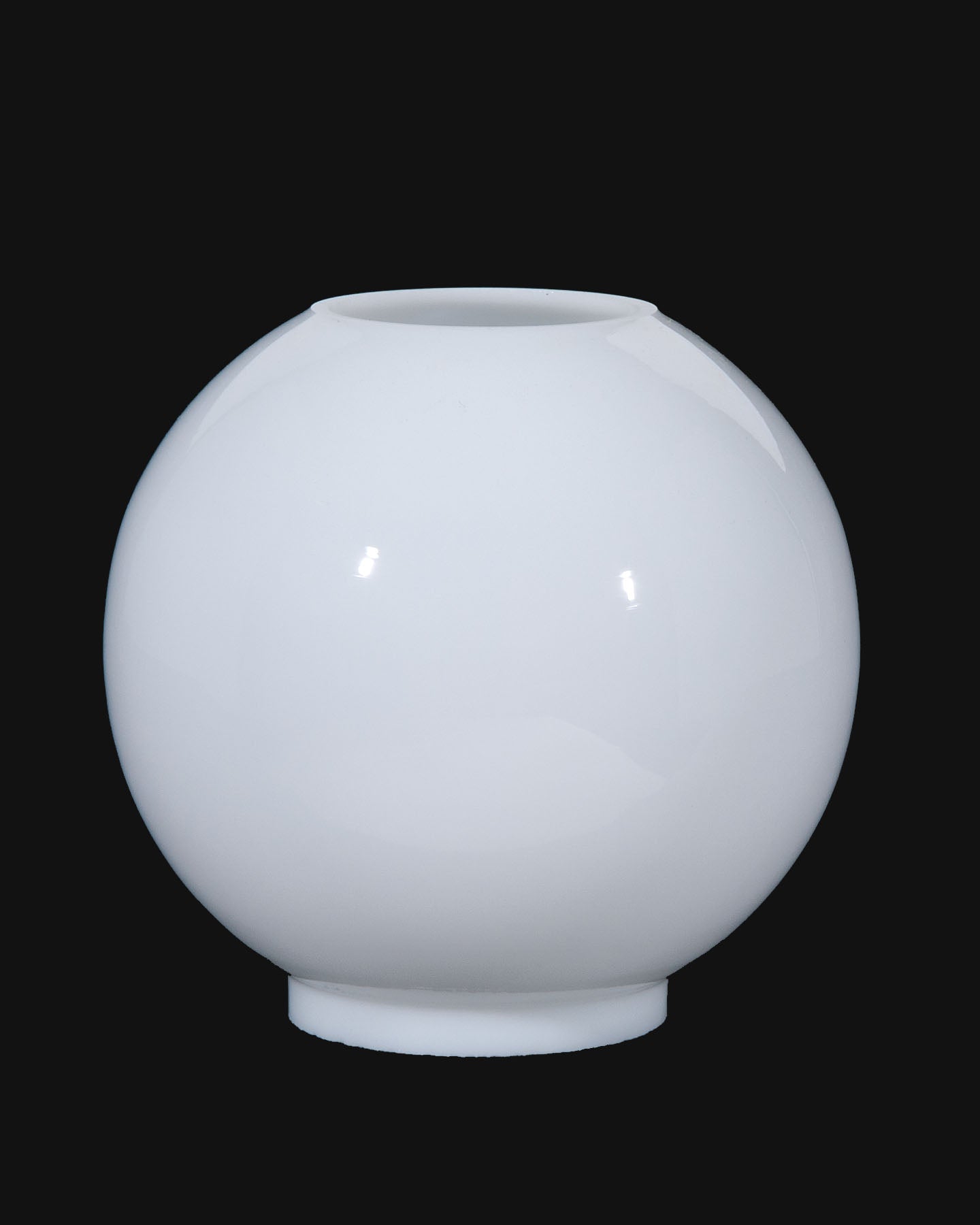 10 inch diameter USA-made Opal Glass Ball Lamp Shade, 4 inch fitter