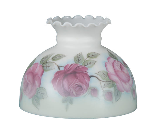 Hand Painted Antique Roses Lamp Shade, 10 inch fitter