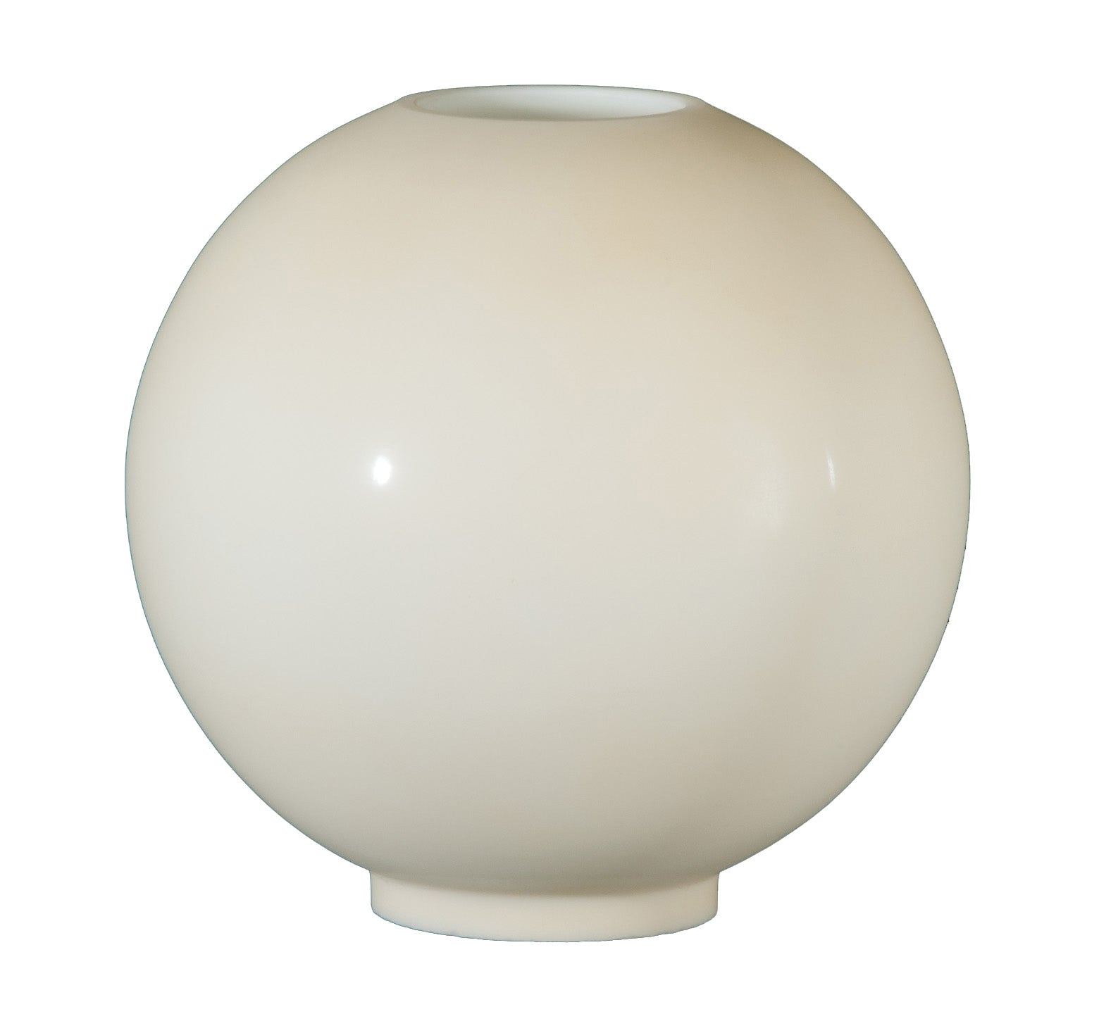10 inch diameter Opal Glass Ball Shade, Cream Tint, 4 inch fitter