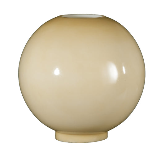 10 inch diameter Opal Glass Ball Shade, Buff Nu-Gold Tint, 4 inch fitter