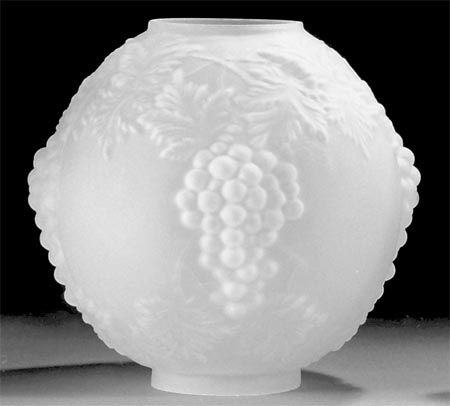 10 inch diameter Satin Lamp Shade, Embossed Grapes, 4 inch fitter