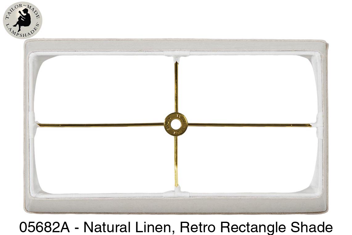 Retro Rectangle Lamp Shades - Field Stone Color, 100% Fine Linen  Material