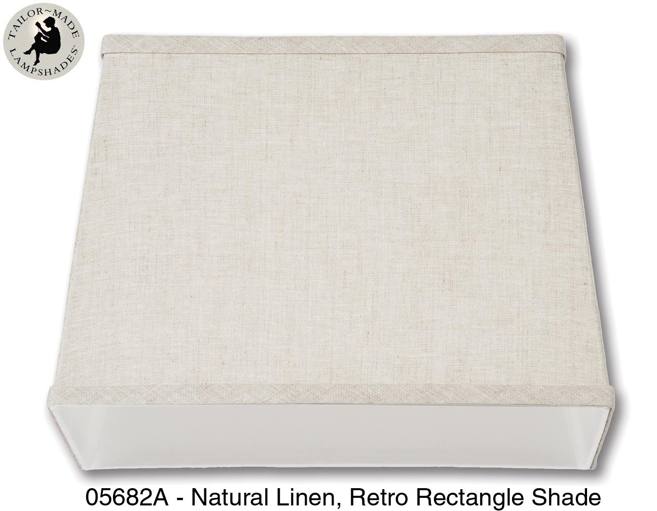 Retro Rectangle Lamp Shades - Off-White Color, 100% Fine Linen  Material