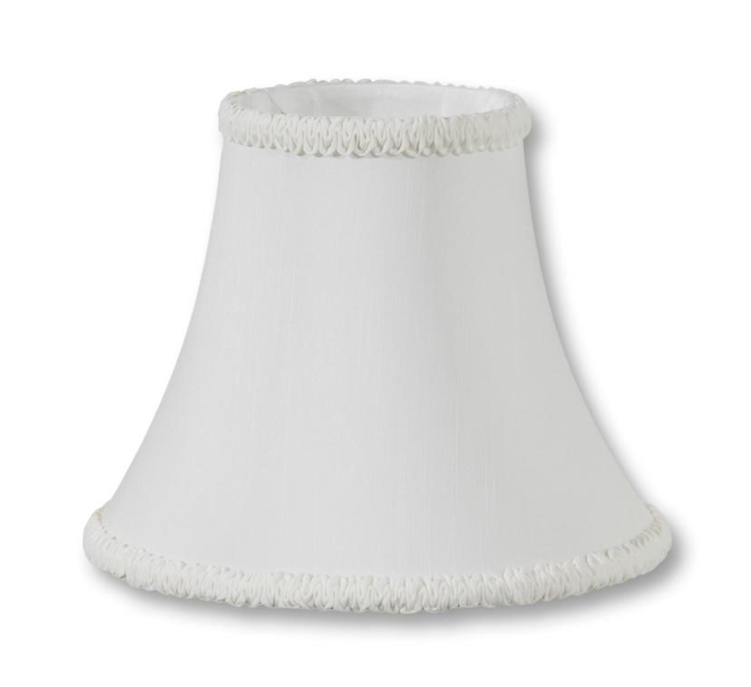 Off White Vanity Bell with Hand Made Ruching- Tissue Shantung