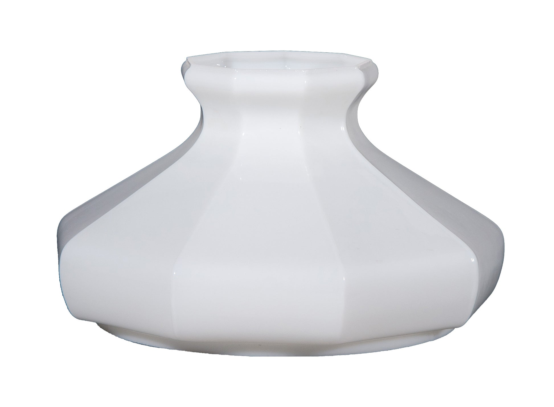 Nine-Sided Opal Glass Shade, 10 inch fitter