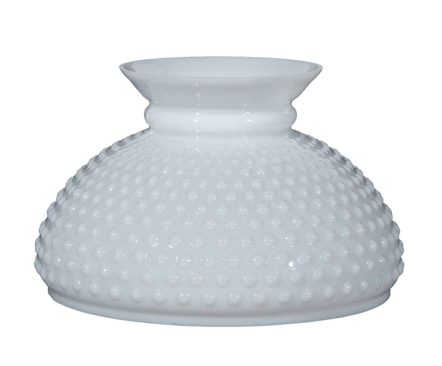 Opal Glass Hobnail Shade, 10 inch fitter