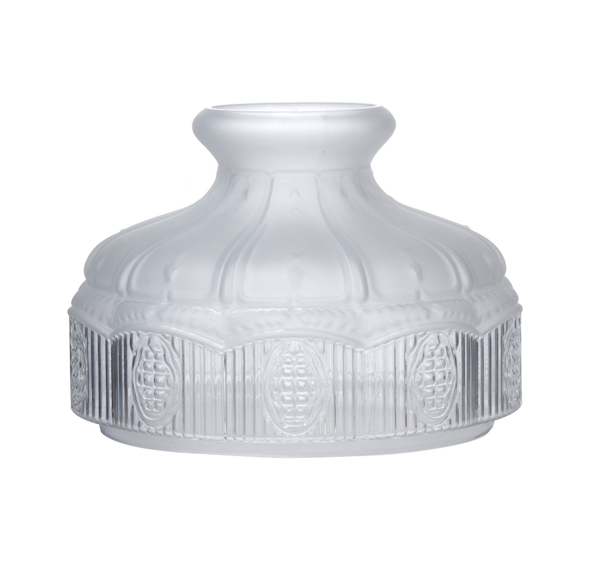 Glass Lamp Shade Satin Crystal Top, 10 inch fitter (06520) - Antique ...