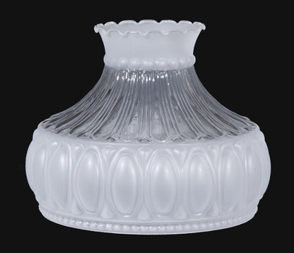 Satin Crystal with Clear Panel Shade, 10 inch fitter