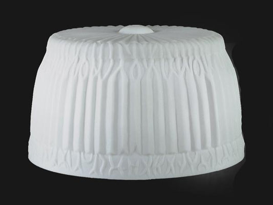 11 3/4 inch dia., Satin Opal Pleated Drapes Pairpoint Shade, 10 inch fitter
