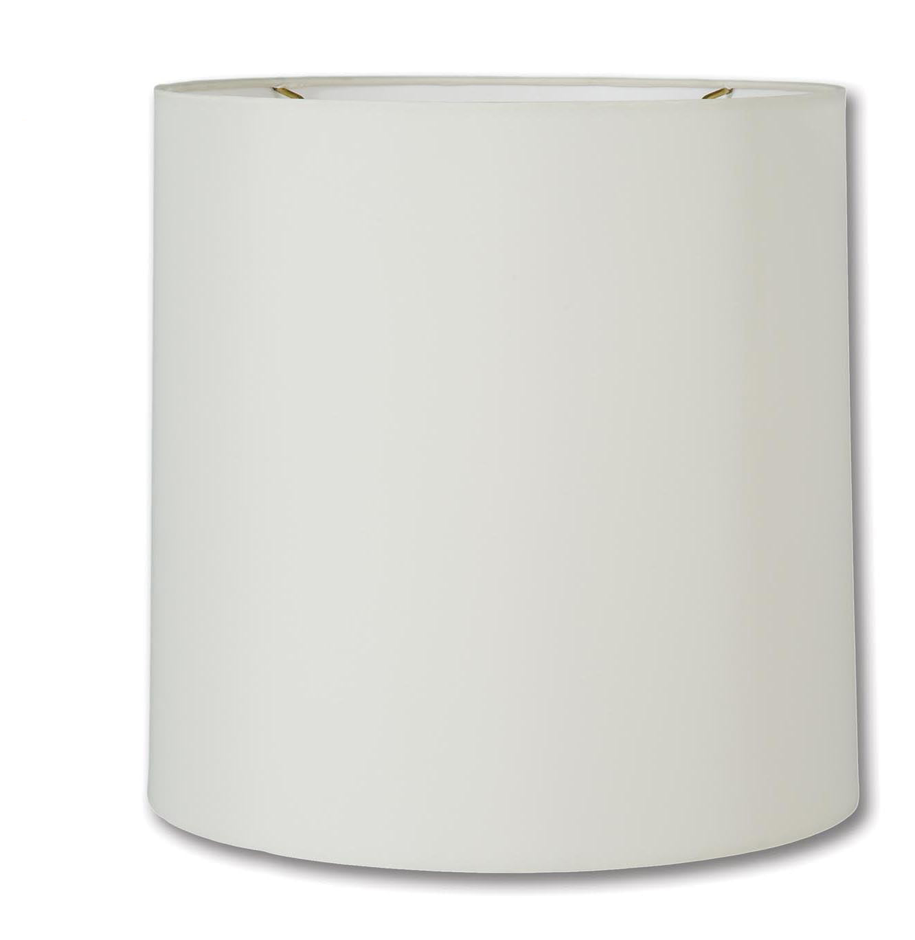 Deep Drum Hardback Lamp Shades - Ivory Color, Microfiber Chiffon Material, Brass Plated Washer Fitter