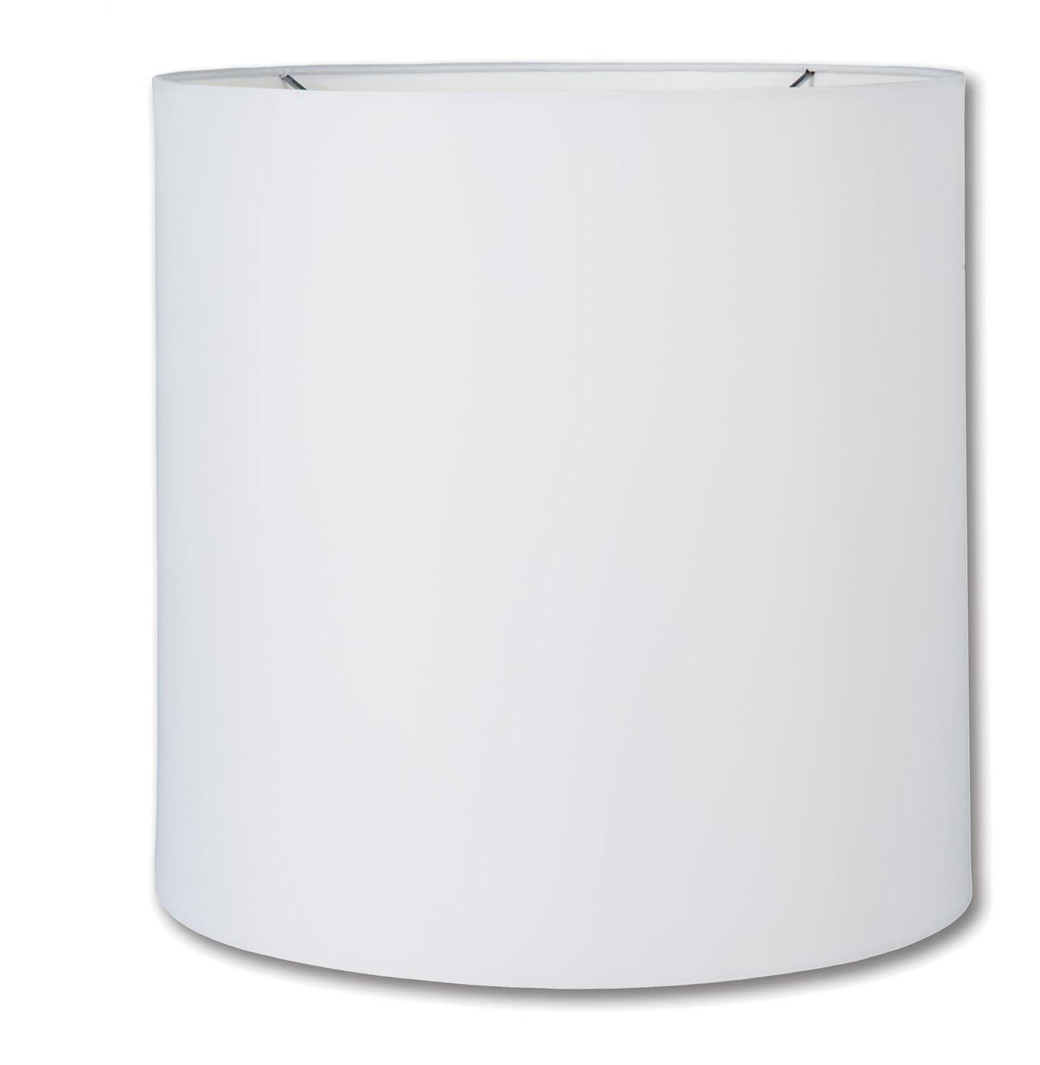 Deep Drum Hardback Lamp Shades - White Color, Microfiber Chiffon Material, Nickel Plated Washer Fitter