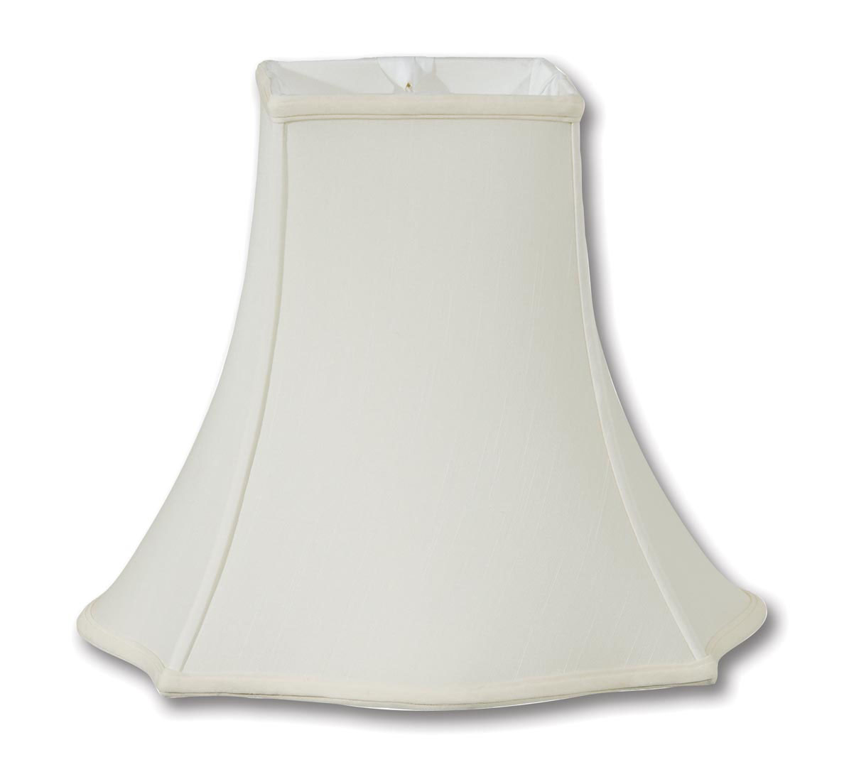 Eggshell Square Out Scallop Bell- Tissue Shantung
