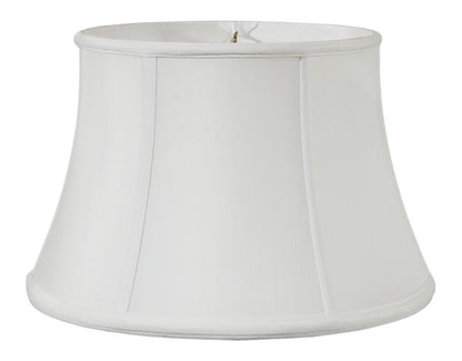 Off White Tissue Shantung Floor Lamp Shallow Drum Shade