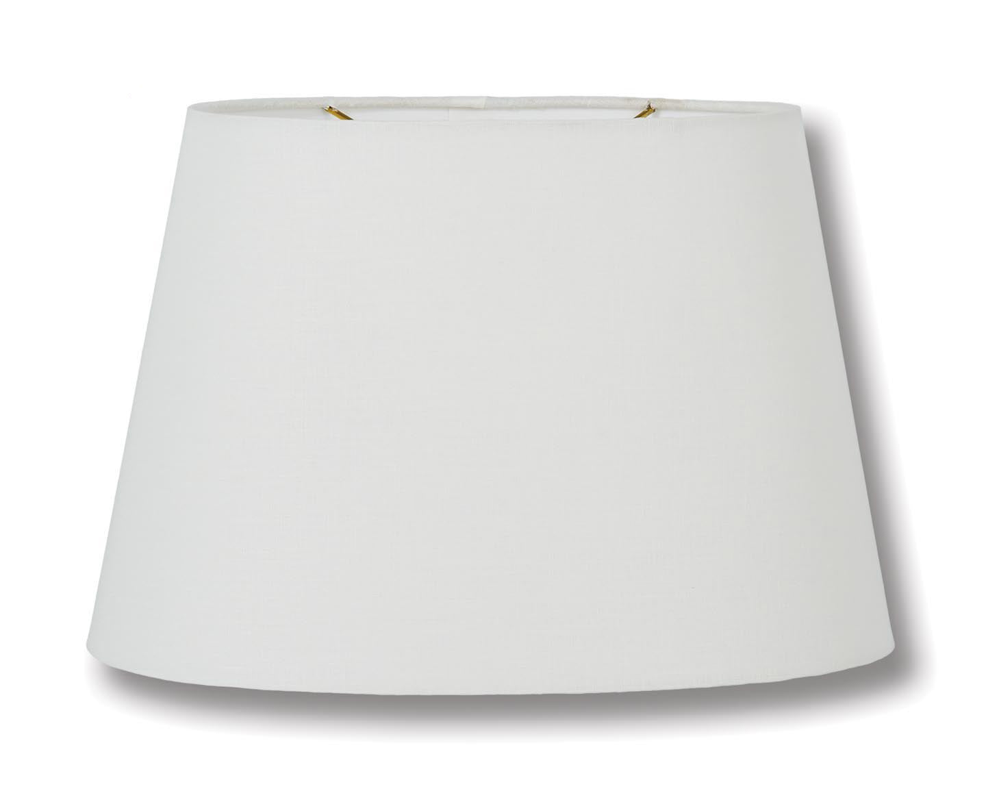 Oval Hardback Lamp Shades - Off White Color, 100% Fine Linen Material